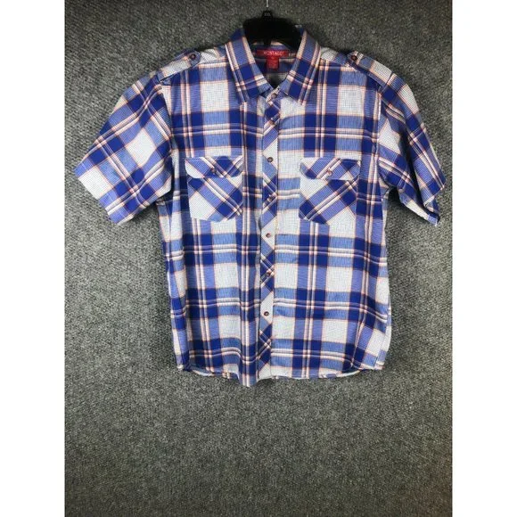 Montage Flannel Red White And Blue Plaid Shirt Rothco Heavyweight